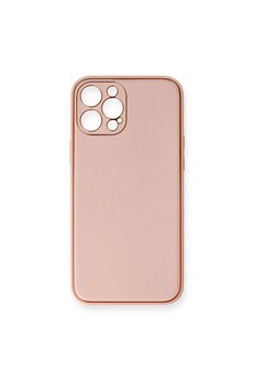 Evimdeyokyok Apple İphone 12 Pro Max Kılıf Coco Deri Silikon Kapak - Pembe