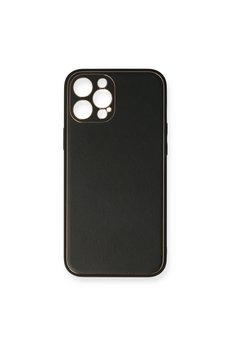 Evimdeyokyok Apple İphone 12 Pro Kılıf Coco Deri Silikon Kapak - Siyah