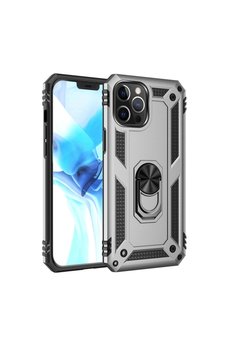 Evimdeyokyok Apple İphone 12 Pro Max Kılıf Sofya Yüzüklü Silikon Kapak - Gümüş