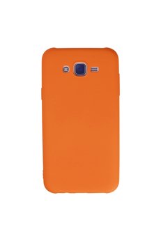 Evimdeyokyok Samsung Galaxy J7 Kılıf Nano İçi Kadife Silikon - Turuncu