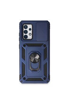 Evimdeyokyok Samsung Galaxy A53 5G Kılıf Pars Lens Yüzüklü Silikon - Lacivert