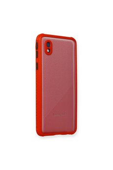 Evimdeyokyok Samsung Galaxy A01 Core Kılıf Miami Şeffaf Silikon - Kırmızı