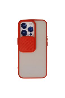 Evimdeyokyok Apple İphone 13 Pro Kılıf Palm Buzlu Kamera Sürgülü Silikon - Kırmızı