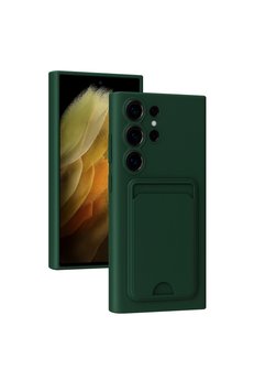 Evimdeyokyok Samsung Galaxy S24 Ultra Kılıf Kelvin Kartvizitli Silikon - Koyu Yeşil