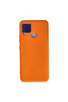 Evimdeyokyok Realme C15 Kılıf Nano İçi Kadife Silikon - Turuncu
