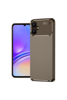 Evimdeyokyok Samsung Galaxy A06 Kılıf Auto Focus Karbon Kapak - Kahverengi