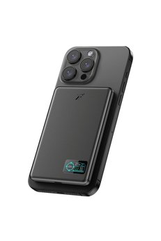 Evimdeyokyok Pw595 5.000 Mah Dijital Göstergeli 20W Type-C Ve 15W Kablosuz Şarj Pd Hızlı Şarj Magsafe Powerbank - Siyah