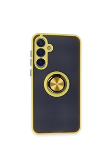 Evimdeyokyok Samsung Galaxy A25 5G Kılıf Montreal Yüzüklü Silikon Kapak - Sarı