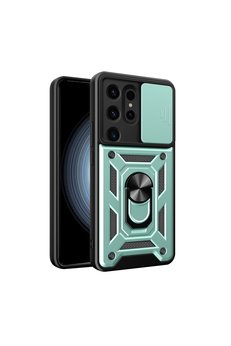 Evimdeyokyok Samsung Galaxy S24 Ultra Kılıf Pars Lens Yüzüklü Silikon - Yeşil