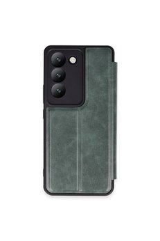 Evimdeyokyok Vivo V30 Lite 4G Kılıf Flip Cover - Koyu Yeşil