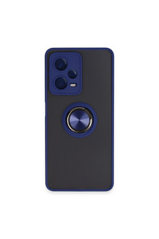 Evimdeyokyok Xiaomi Redmi Note 12 5G Kılıf Montreal Yüzüklü Silikon Kapak - Lacivert