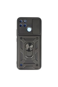 Evimdeyokyok Realme C25Y Kılıf Pars Lens Yüzüklü Silikon - Siyah