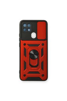 Evimdeyokyok Oppo A15 Kılıf Pars Lens Yüzüklü Silikon - Kırmızı