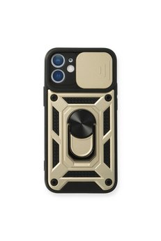 Evimdeyokyok Apple İphone 12 Kılıf Pars Lens Yüzüklü Silikon - Gold