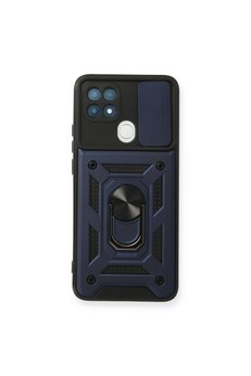 Evimdeyokyok Oppo A15 Kılıf Pars Lens Yüzüklü Silikon - Lacivert
