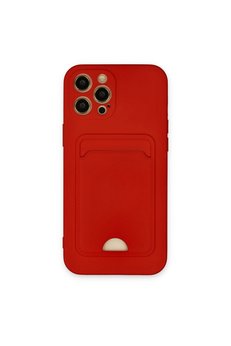 Evimdeyokyok Apple İphone 12 Pro Max Kılıf Kelvin Kartvizitli Silikon - Kırmızı