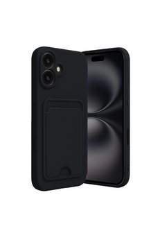 Evimdeyokyok Apple İphone 16 Kılıf Kelvin Kartvizitli Silikon - Siyah