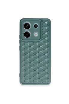 Evimdeyokyok Xiaomi Redmi Note 13 Pro 5G Kılıf Petek Silikon Kapak - Koyu Yeşil