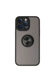 Evimdeyokyok Apple İphone 14 Pro Max Kılıf Montreal Yüzüklü Silikon Kapak - Siyah