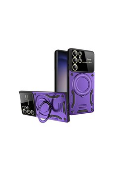 Evimdeyokyok Samsung Galaxy S25 Ultra Kılıf Joy Lens Standlı Kapak - Mor