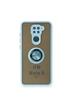Evimdeyokyok Xiaomi Redmi Note 9 Kılıf Montreal Yüzüklü Silikon Kapak - Buz Mavi