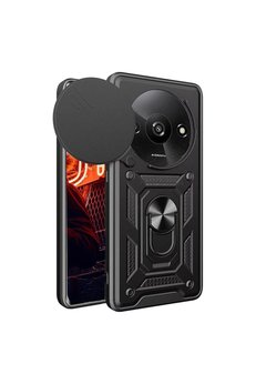 Evimdeyokyok Xiaomi Redmi A3 4G Kılıf Pars Lens Yüzüklü Silikon - Siyah