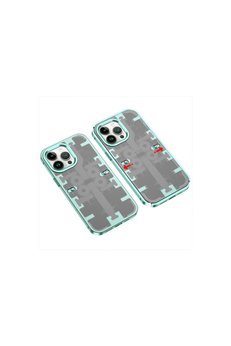 Evimdeyokyok Apple İphone 14 Pro Max Kılıf Mekanik Bumper Kapak - Yeşil