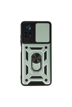 Evimdeyokyok Xiaomi Poco X4 Pro 5G Kılıf Pars Lens Yüzüklü Silikon - Yeşil