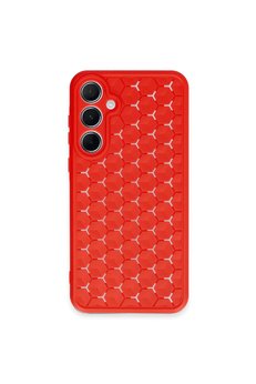 Evimdeyokyok Samsung Galaxy A25 5G Kılıf Petek Silikon Kapak - Kırmızı