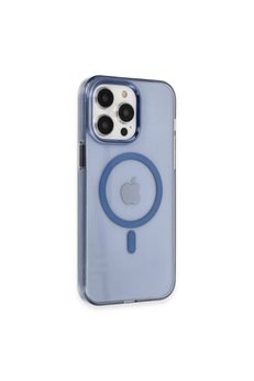 Evimdeyokyok Apple İphone 14 Pro Max Kılıf Tron Şeffaf Magsafe Kapak - Mavi