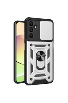 Evimdeyokyok Samsung Galaxy M15 Kılıf Pars Lens Yüzüklü Silikon - Gümüş