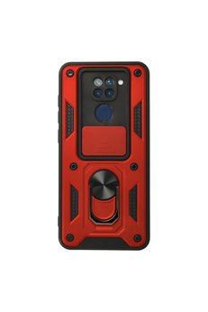 Evimdeyokyok Xiaomi Redmi Note 9 Kılıf Pars Lens Yüzüklü Silikon - Kırmızı