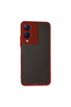 Evimdeyokyok Vivo Y17S Kılıf Montreal Silikon Kapak - Kırmızı