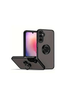 Evimdeyokyok Samsung Galaxy A36 Kılıf Montreal Yüzüklü Silikon Kapak - Siyah