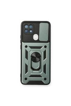 Evimdeyokyok Oppo A15 Kılıf Pars Lens Yüzüklü Silikon - Yeşil