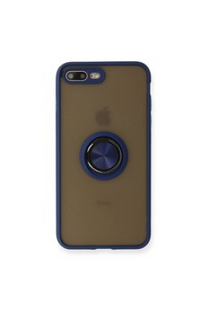 Evimdeyokyok Apple İphone 7 Plus Kılıf Montreal Yüzüklü Silikon Kapak - Lacivert