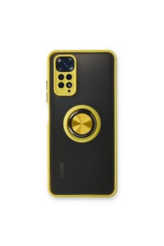 Evimdeyokyok Xiaomi Redmi Note 11 Kılıf Montreal Yüzüklü Silikon Kapak - Sarı