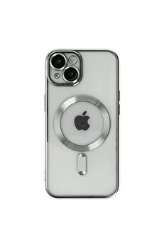 Evimdeyokyok Apple İphone 14 Kılıf Kross Magneticsafe Kapak - Gümüş