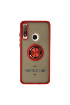 Evimdeyokyok Huawei Y6P Kılıf Montreal Yüzüklü Silikon Kapak - Kırmızı