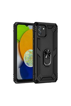Evimdeyokyok Samsung Galaxy A03 Kılıf Sofya Yüzüklü Silikon Kapak - Siyah