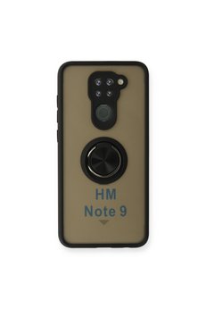 Evimdeyokyok Xiaomi Redmi Note 9 Kılıf Montreal Yüzüklü Silikon Kapak - Siyah