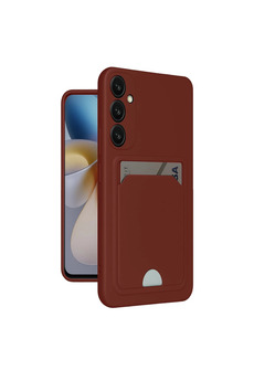 Evimdeyokyok Samsung Galaxy A55 5G Kılıf Kelvin Kartvizitli Silikon - Bordo