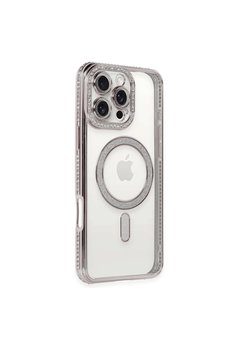 Evimdeyokyok Apple İphone 16 Pro Kılıf Joke Simli Magneticsafe Kılıf - Pembe