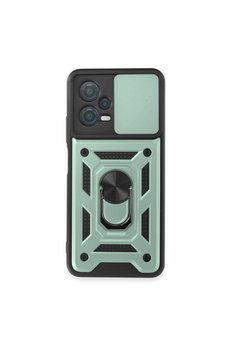 Evimdeyokyok Xiaomi Redmi Note 12 5G Kılıf Pars Lens Yüzüklü Silikon - Yeşil