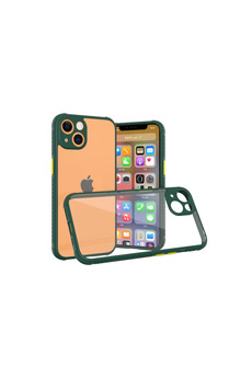 Evimdeyokyok Apple İphone 13 Mini Kılıf Miami Şeffaf Silikon - Koyu Yeşil