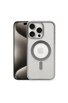 Evimdeyokyok Apple İphone 15 Pro Max Kılıf Erozi Magsafe Kapak - Gümüş