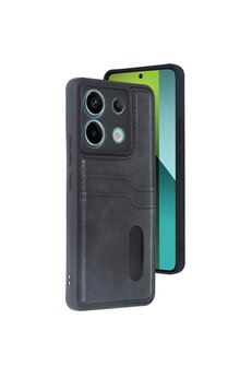 Evimdeyokyok Xiaomi Redmi Note 13 Pro 4G Kılıf Sara Kartvizitli Deri Kılıf - Siyah