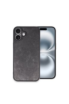 Evimdeyokyok Apple İphone 16 Plus Kılıf Aras Deri Kapak - Siyah