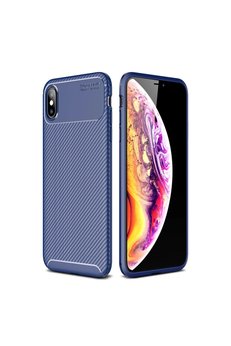 Evimdeyokyok Apple İphone Xs Max Kılıf Auto Focus Karbon Kapak - Lacivert