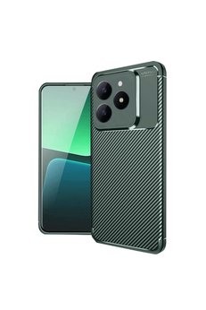 Evimdeyokyok Realme C61 Kılıf Auto Focus Karbon Kapak - Koyu Yeşil
